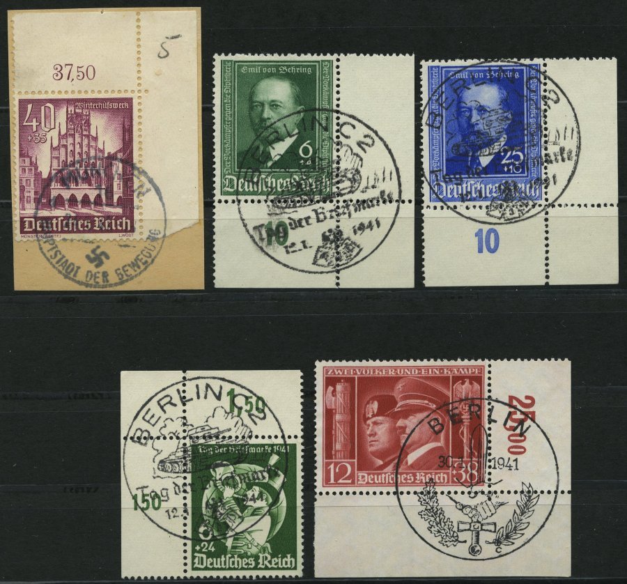 Dt. Reich 759-63 O,BrfStk , 1940/1, 5 Bogenecken, Pracht - Otros & Sin Clasificación