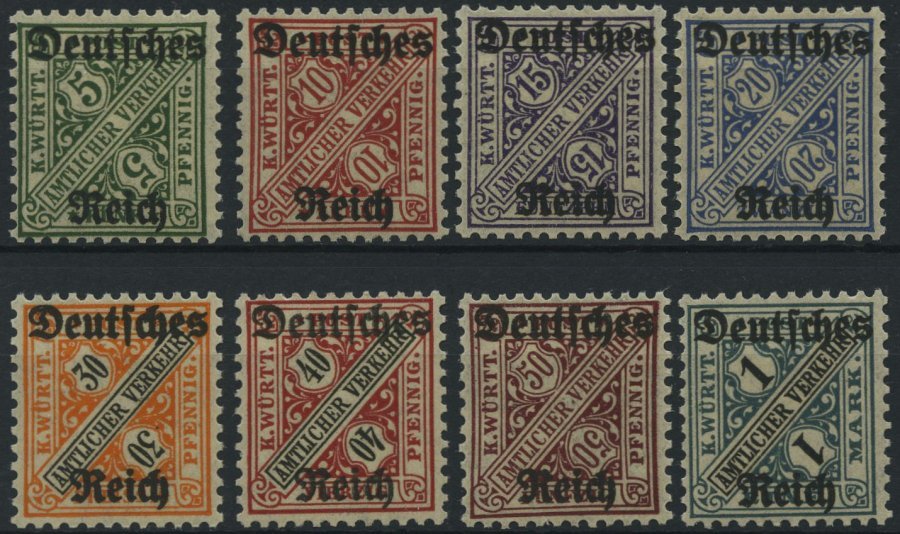 DIENSTMARKEN D 57-64 **, 1920, Amtlicher Verkehr, Prachtsatz, Mi. 70.- - Oficial