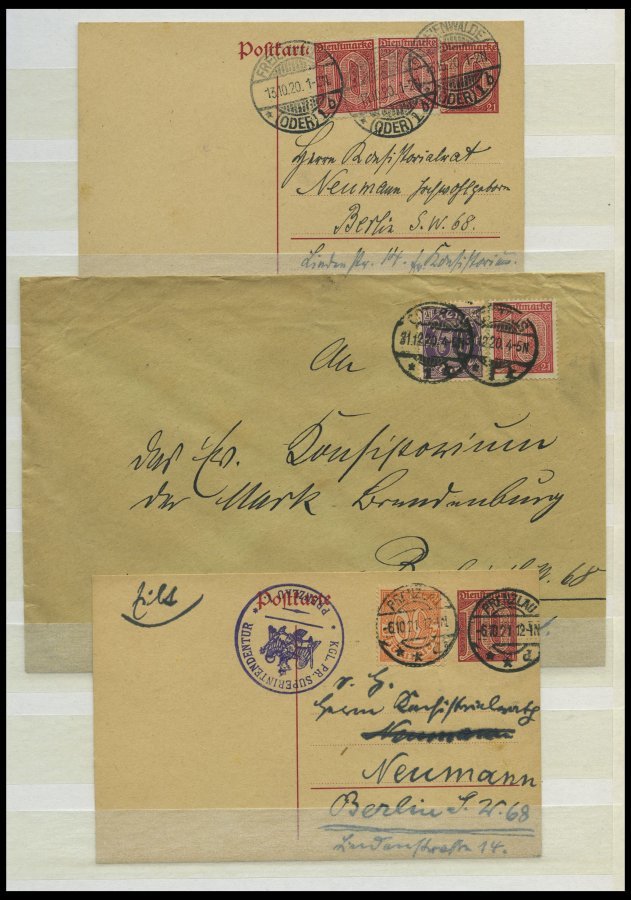 DIENSTMARKEN 1920-22, Sammlung Von 39 Verschiedenen Belegen, Fast Nur Prachterhaltung - Oficial