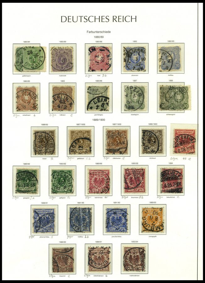 SAMMLUNGEN O, 1872-1918, Fast Nur Gestempelte Saubere Sammlung Dt. Reich Im Leuchtturm Falzlosalbum Mit Zahlreichen Gute - Used Stamps