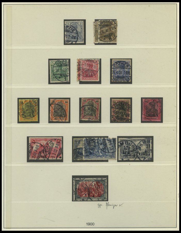 SAMMLUNGEN O, Fast Nur Gestempelte Sammlung Von 1872-1932 Im Lindner Falzlosalbum Mit Zahlreichen Guten Ausgaben, Etwas - Used Stamps