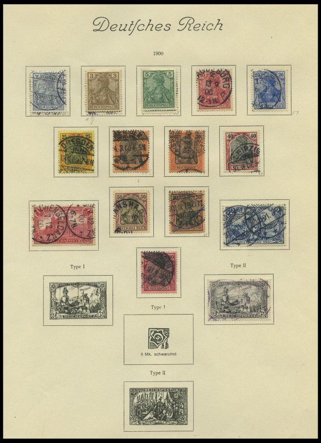 SAMMLUNGEN O, Fast Nur Gestempelter Alter Sammlungsteil Dt. Reich Von 1872-1915, Etwas Unterschiedliche Erhaltung Mit Vi - Used Stamps