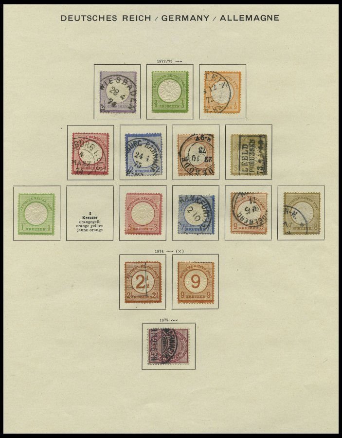 SAMMLUNGEN O, 1872-1922, Alter, Fast Nur Gestempelter Sammlungsteil Dt. Reich Mit Einigen Besseren Werten In Stark Unter - Used Stamps