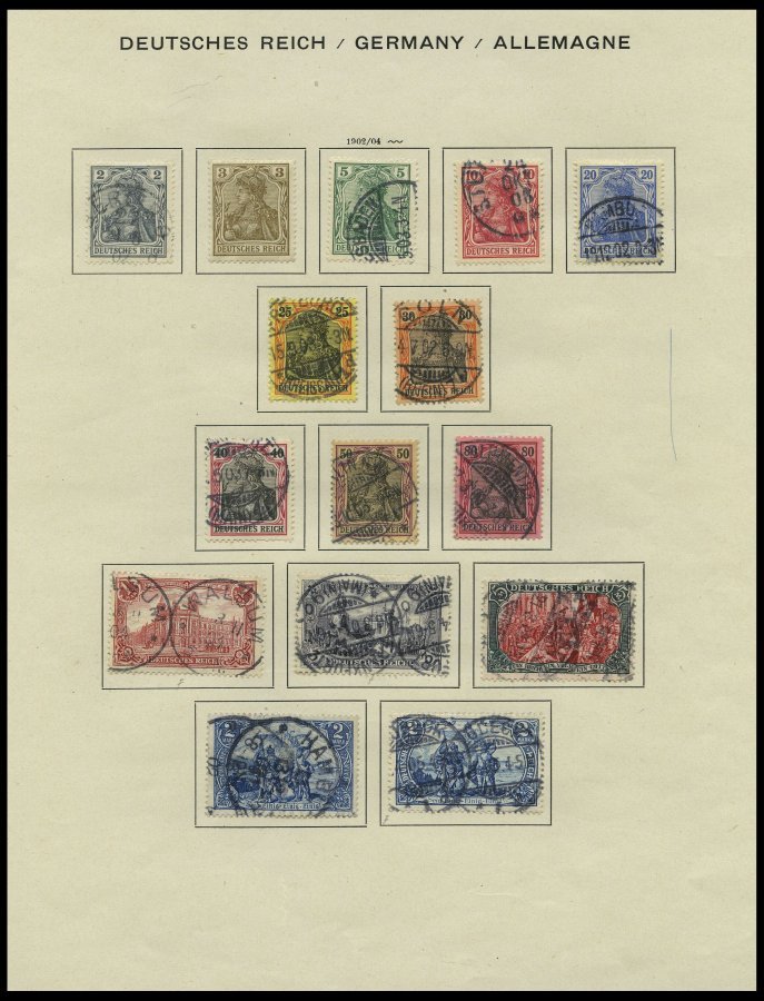 SAMMLUNGEN O, 1872-1922, Alter, Fast Nur Gestempelter Sammlungsteil Dt. Reich Mit Einigen Besseren Werten In Stark Unter - Used Stamps