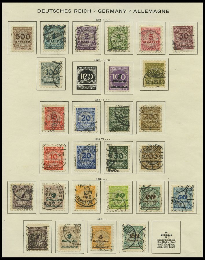 SAMMLUNGEN O, 1872-1922, Alter, Fast Nur Gestempelter Sammlungsteil Dt. Reich Mit Einigen Besseren Werten In Stark Unter - Used Stamps