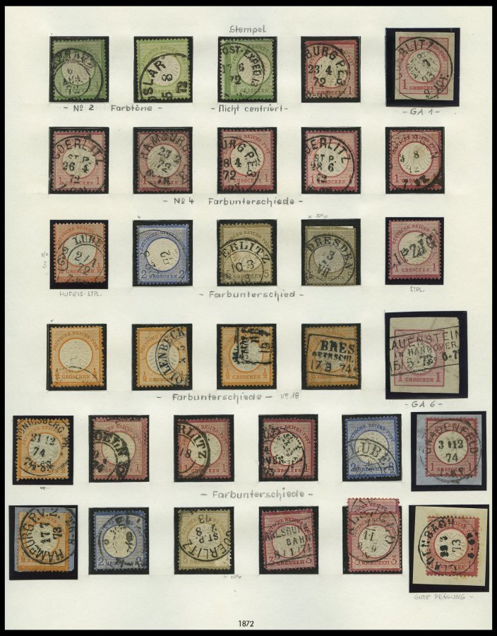SAMMLUNGEN o,*,Brief , 1872-1923, Sammlung Dt. Reich im SAFE Falzlosalbum, sehr reichhaltig gesammelt mit vielen Nuancen
