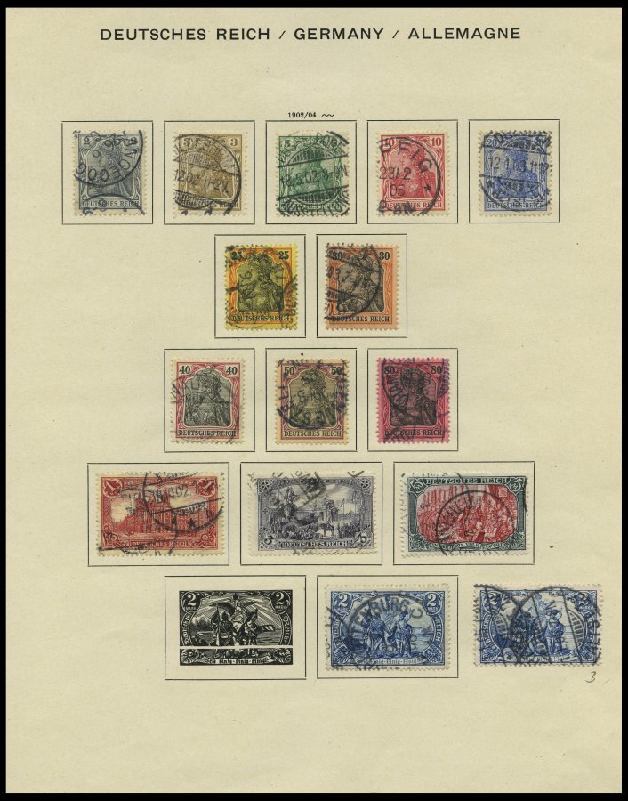 SAMMLUNGEN O,* , 1872-1922, Meist Gestempelte Sammlung Dt. Reich Mit Vielen Guten Werten, Meist Prachterhaltung, Der Inf - Used Stamps