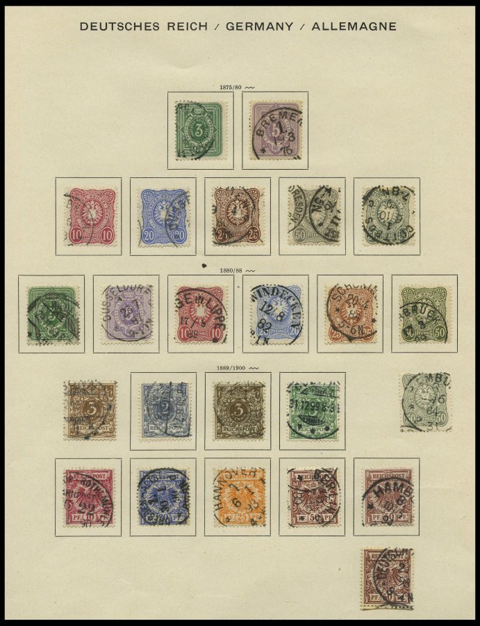 SAMMLUNGEN O,* , 1872-1922, Meist Gestempelte Sammlung Dt. Reich Mit Vielen Guten Werten, Meist Prachterhaltung, Der Inf - Used Stamps