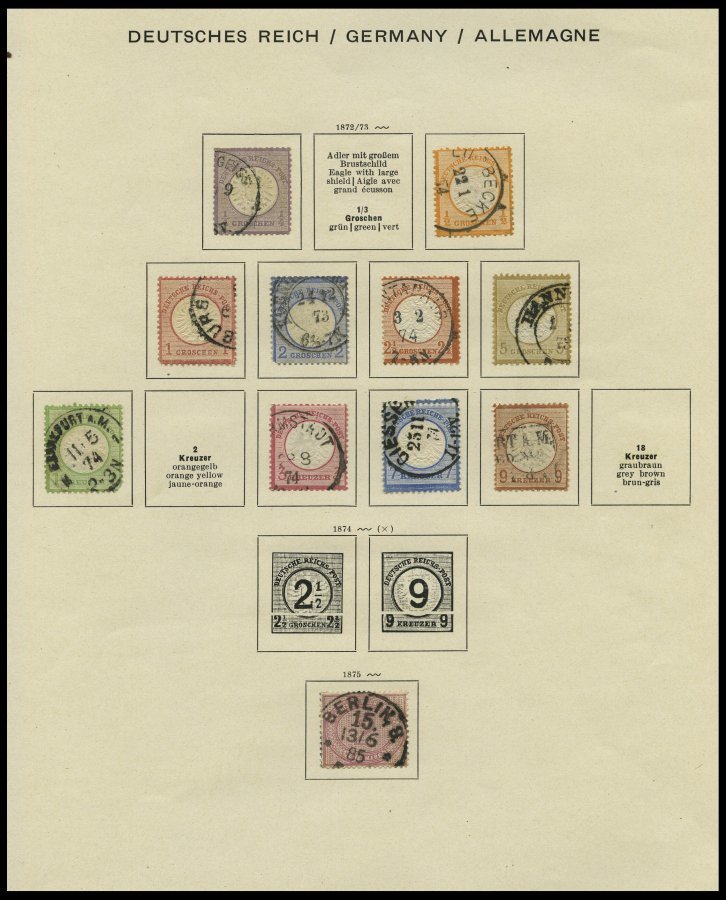 SAMMLUNGEN O,* , 1872-1945, Saubere Sammlung Dt. Reich Mit Vielen Guten Mittleren Ausgaben, Erhaltung Meist Feinst/Prach - Used Stamps