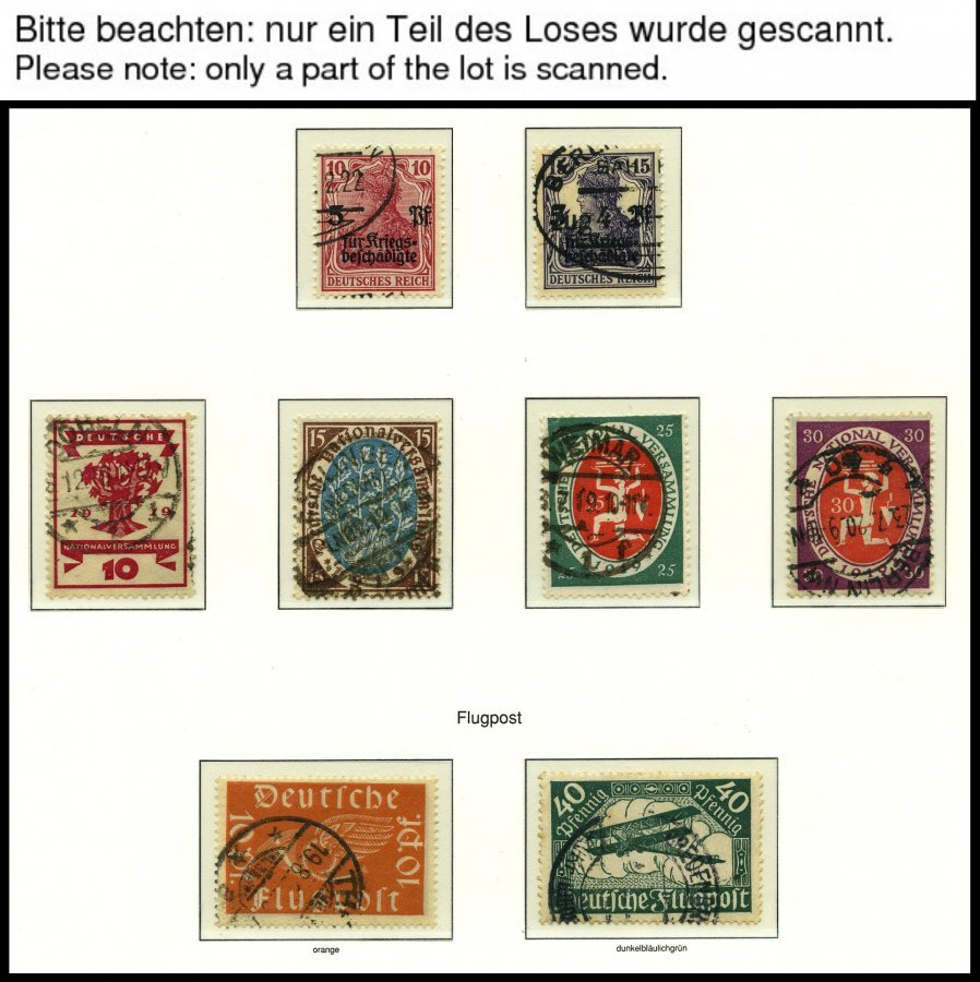 SAMMLUNGEN O, 1919-23, Gestempelte Saubere Sammlung Inflation Mit Mittleren Werten Auf Leuchtturm Falzlosseiten, Feinst/ - Used Stamps