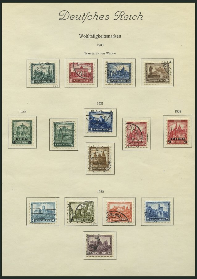 SAMMLUNGEN O, Gestempelte Sammlung Dt. Reich Von 1923-32 Auf KA-BE Seiten Mit Guten Mittleren Ausgaben, U.a. Mi.Nr. 378- - Usados