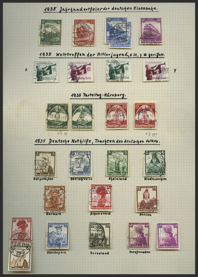 SAMMLUNGEN O,BrfStk,Brief , Interessante Saubere Alte Sammlung Dt. Reich Von 1923-45 Mit Noch Vielen Guten Mittleren Wer - Used Stamps