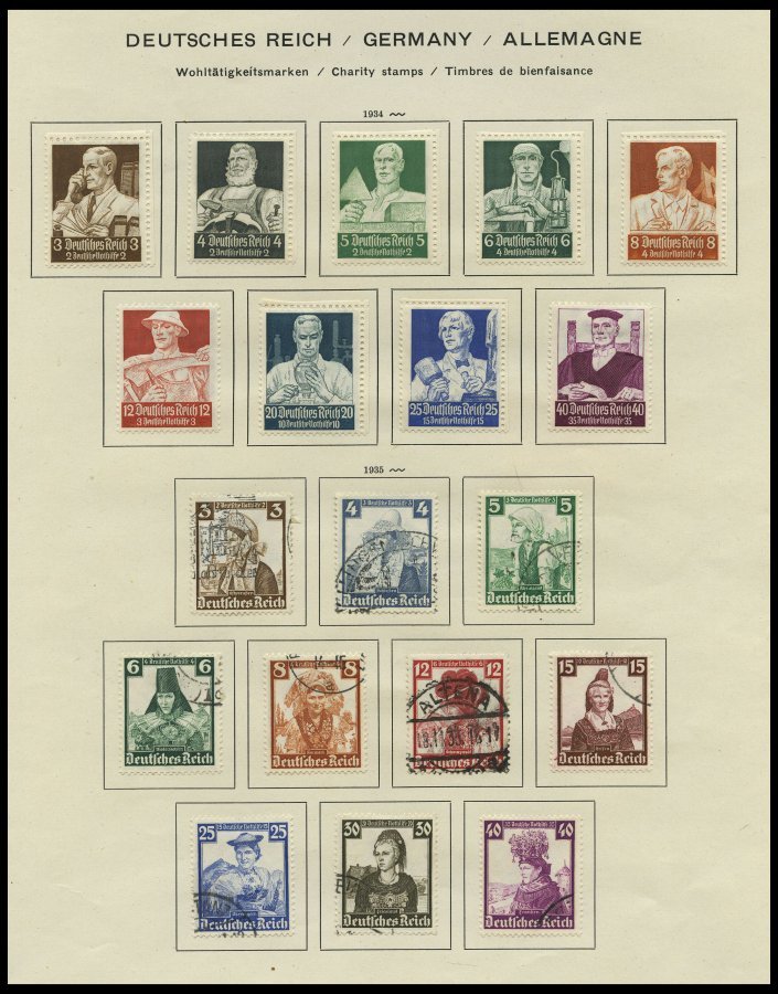 SAMMLUNGEN O,* , 1923-1945, Sammlungsteil Dt. Reich Mit Vielen Guten Sätzen Und Blocks, Gestempelt Oder Ungebraucht Gesa - Used Stamps