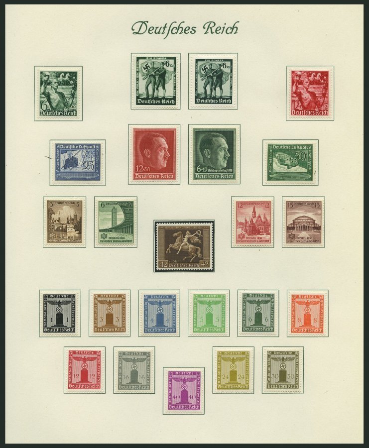 SAMMLUNGEN *,** , 1923-45, Ungebrauchte Saubere Sammlung Dt. Reich Mit Diversen Mittleren Ausgaben, Prachtsammlung, Mi. - Usados