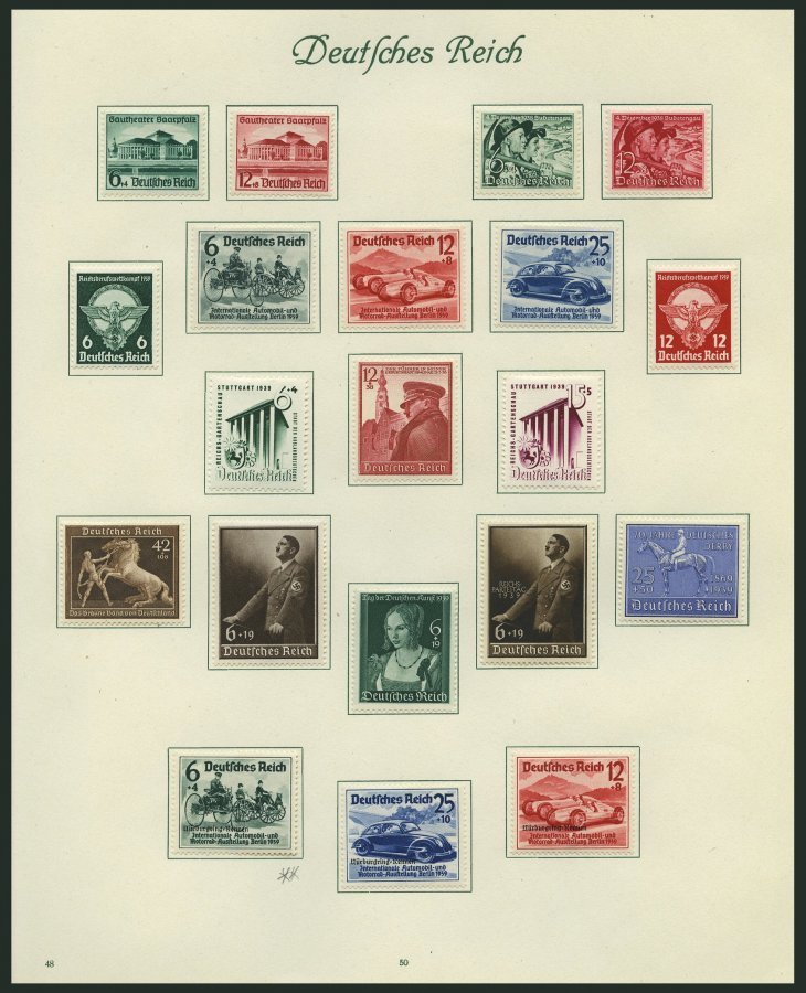 SAMMLUNGEN *,** , 1923-45, Ungebrauchte Saubere Sammlung Dt. Reich Mit Diversen Mittleren Ausgaben, Prachtsammlung, Mi. - Used Stamps