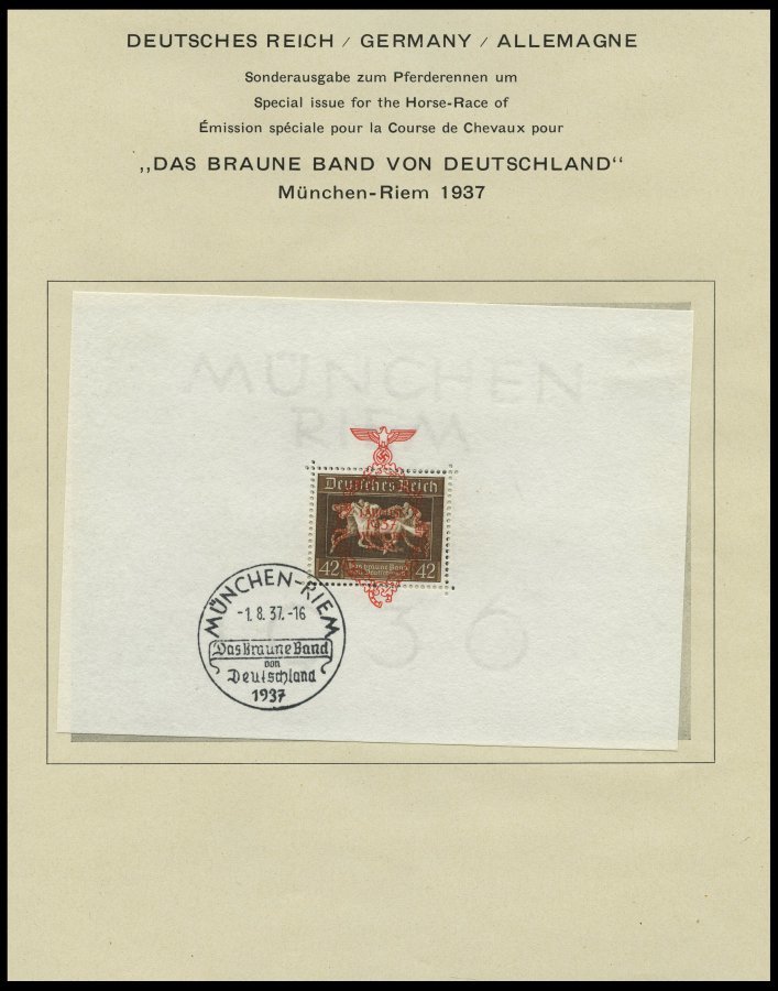 SAMMLUNGEN O,* , 1923-45, Saubere Sammlung Dt. Reich Auf Schaubek Seiten Mit Noch Vielen Guten Mittleren Werten, Sätzen - Used Stamps