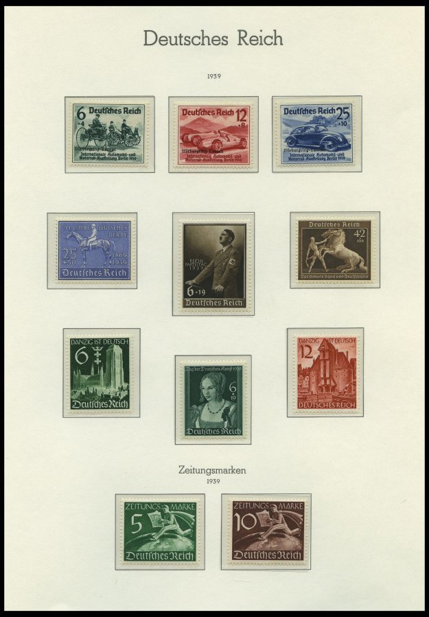 SAMMLUNGEN 565-910 **, 1935-45, In Den Hauptnummern Komplette Postfrische Sammlung Incl. Bl. 4-11 Im Leuchtturm Falzlosa - Used Stamps