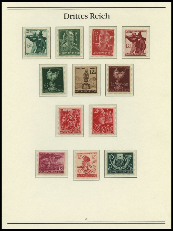 SAMMLUNGEN 739-910 **, 1940-45, Komplette Postfrische Sammlung Im Borek Spezialalbum, Prachterhaltung, Mi. 786.- - Usados