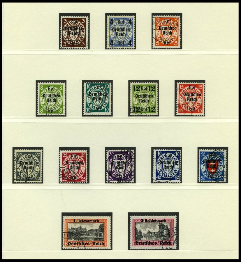 SAMMLUNGEN 479-910 O, Sauber Gestempelte Sammlung Dt. Reich Von 1933-45 Im Leuchtturm Falzlosalbum, Bis Auf Bl. 2 Und 3 - Used Stamps