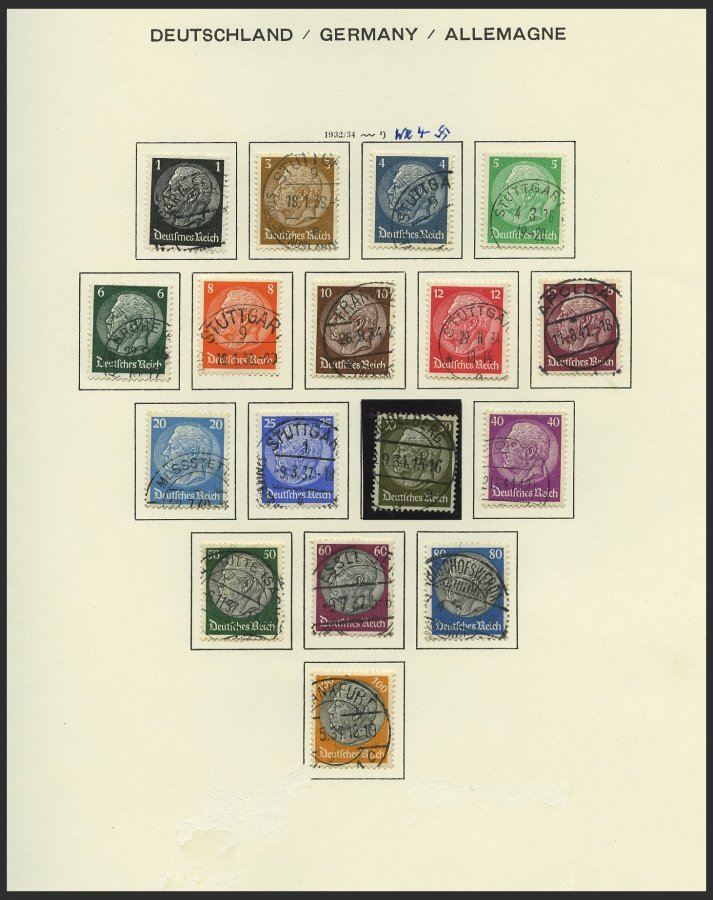 SAMMLUNGEN, LOTS o, gestempelte Sammlung Dt. Reich von 1933-45 auf Schaubekseiten, bis auf Mi.Nr. 496-98, Bl. 2,3 und Nr