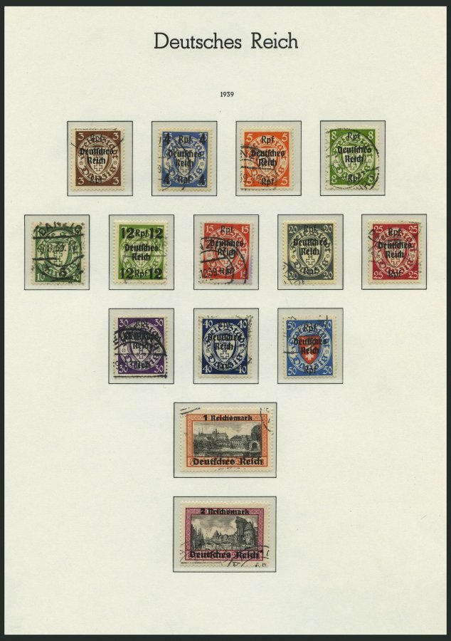 SAMMLUNGEN O, Gestempelte Sammlung Dt. Reich Von 1933-45 Auf Leuchtturm Falzlosseiten Mit Guten Mittleren Ausgaben, U.a. - Used Stamps