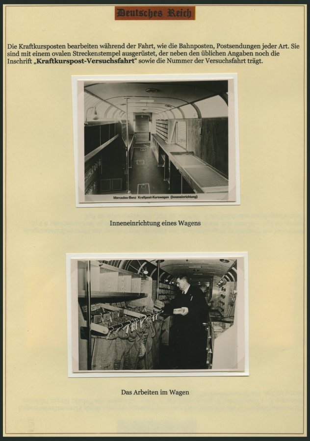 SAMMLUNGEN 1936, Spezialsammlung: Kraftkurspost Versuchsfahrten, Die Versuchsfahrten 1 - 12 Komplett Auf Belegen, Ausfüh - Usados