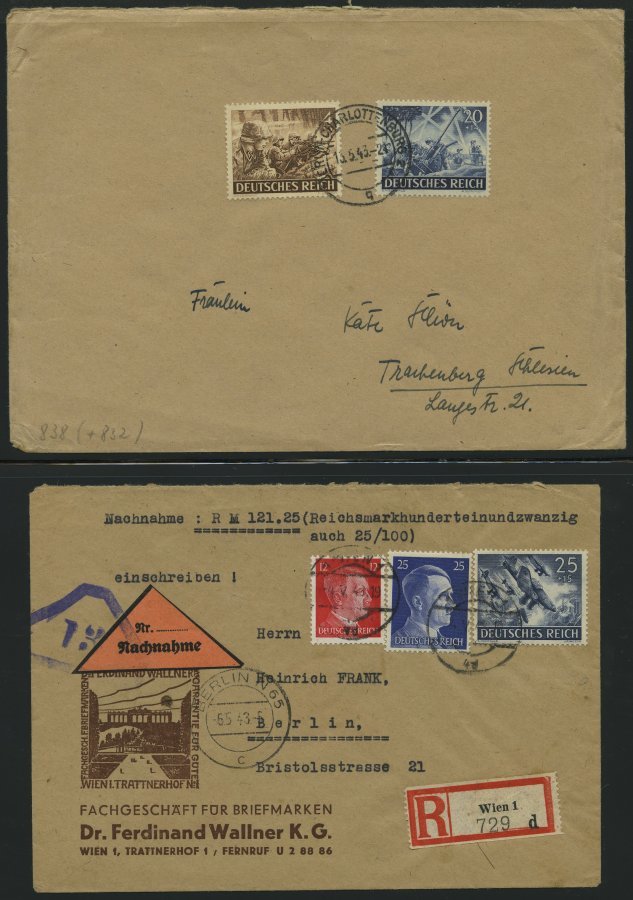 SAMMLUNGEN 1938-45, Interessante Sammlung Von 135 Belegen Mit Verschiedenen, Meist Portogerechten Sondermarken-Frankatur - Used Stamps