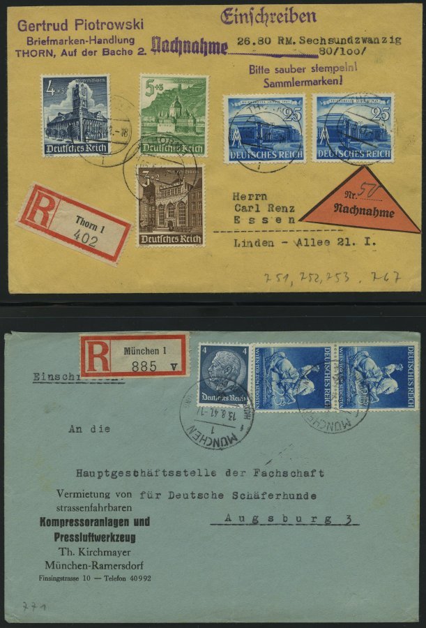 SAMMLUNGEN 1938-45, Interessante Sammlung Von 135 Belegen Mit Verschiedenen, Meist Portogerechten Sondermarken-Frankatur - Used Stamps