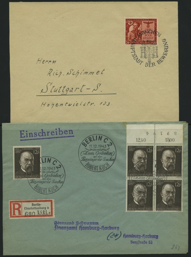 SAMMLUNGEN 1938-45, interessante Sammlung von 135 Belegen mit verschiedenen, meist portogerechten Sondermarken-Frankatur