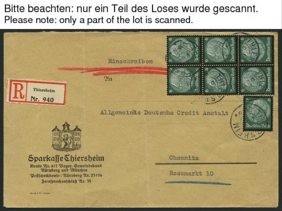 SAMMLUNGEN 1933-38, Interessante Sammlung Von 97 Belegen Mit Verschiedenen, Meist Portogerechten Sondermarken-Frankature - Used Stamps