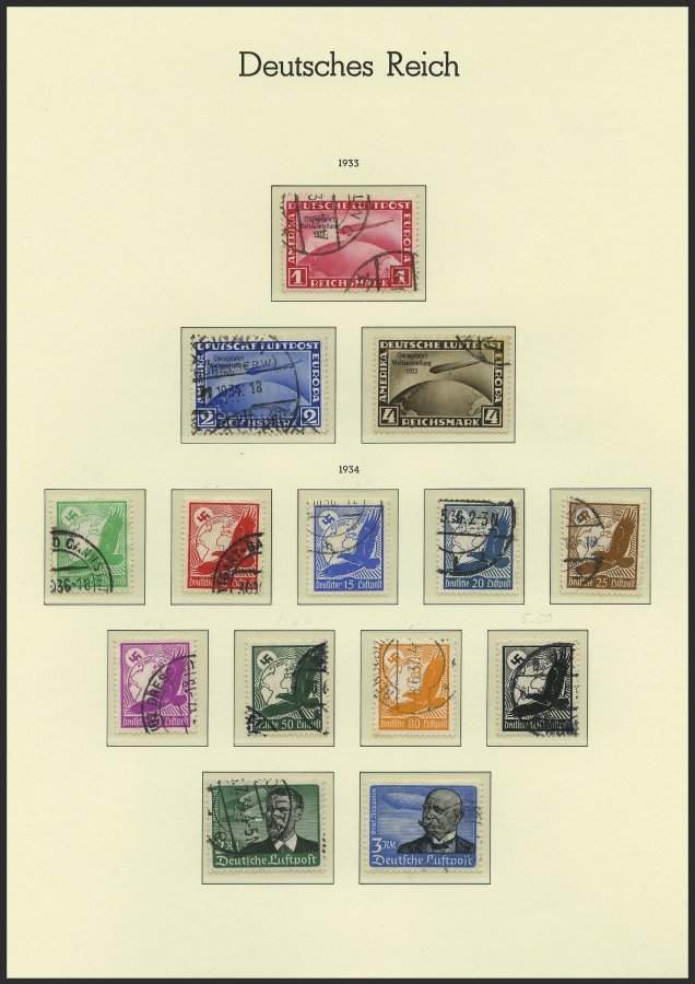 SAMMLUNGEN O,Brief , Gestempelte Sammlung Dt. Reich Von 1933-45 Im Leuchtturm Falzlosalbum, Mit Einigen Guten Ausgaben W - Used Stamps