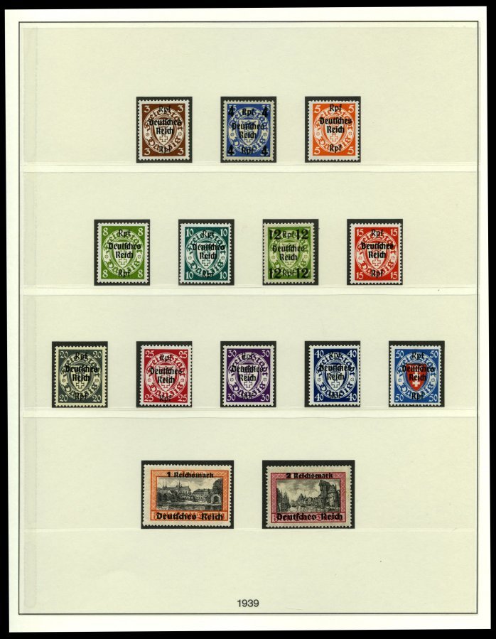 SAMMLUNGEN O,*,** , 1933-45, Sammlung Dt. Reich Im Lindner Falzlosalbum, Bis Auf Mi.Nr. 498 Und Bl. 3 Komplett, Der Noth - Used Stamps