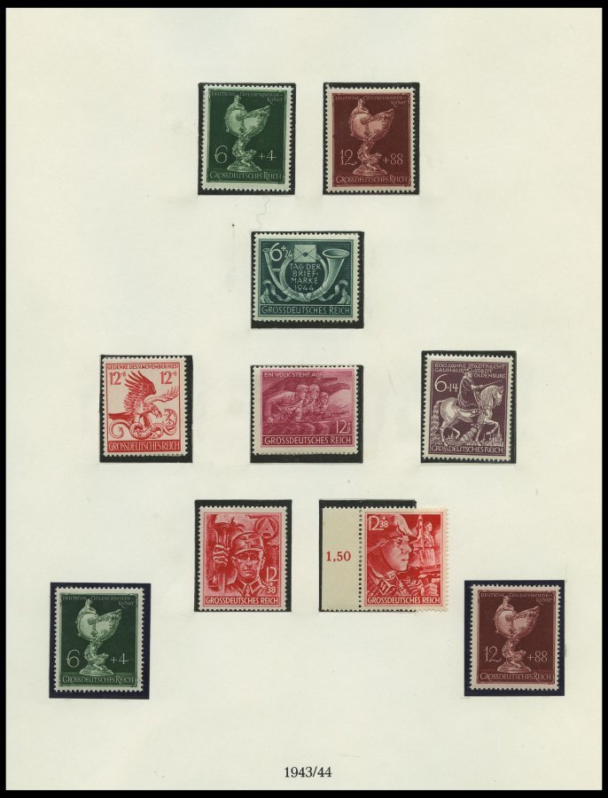 SAMMLUNGEN *,**,(*) , Ungebrauchte, Teils Postfrische Sammlung Dt. Reich Von 1935-1945 Im Lindner Falzlosalbum, Einige G - Used Stamps