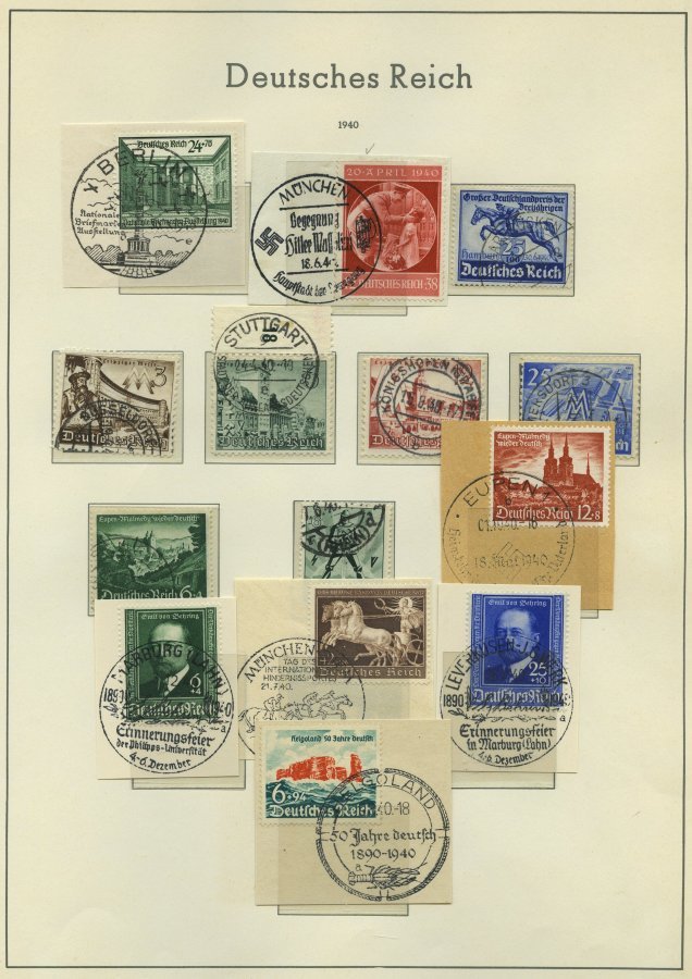 SAMMLUNGEN O,BrfStk , 1933-45, Saubere Gestempelte Sammlung Dt. Reich Mit Vielen Guten Mittleren Ausgaben, Fast Nur Prac - Used Stamps