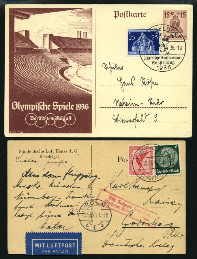 SAMMLUNGEN O,*,Brief , Sammlung Dt. Reich Von 1933-45 Auf KA-BE Seiten Mit Mittleren Ausgaben Und Einigen Belegen, Oftma - Usados