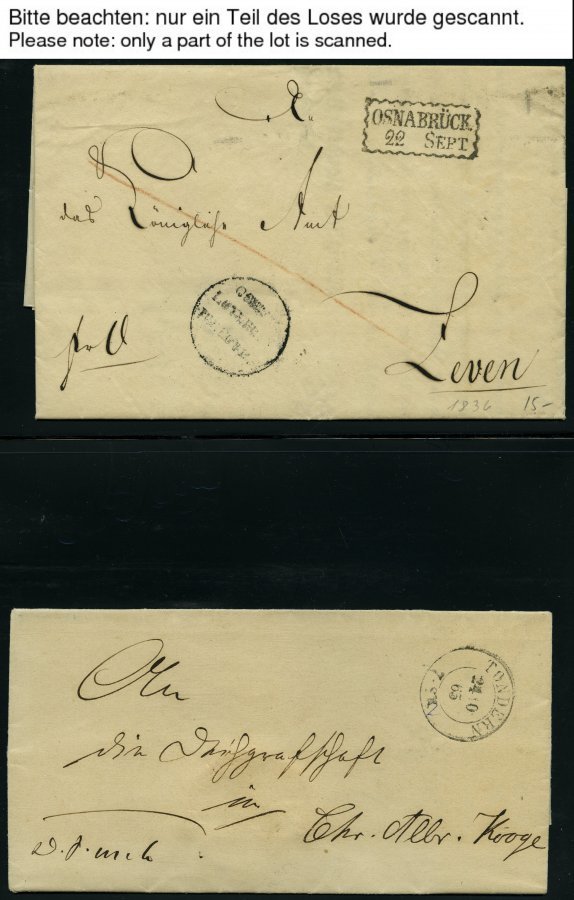 LOTS Ca. 1855-1933, Interessante Partie Von 280 Briefen Und Karten In 2 Alben, Dabei Interessante Frankaturen, Stempel, - Used Stamps