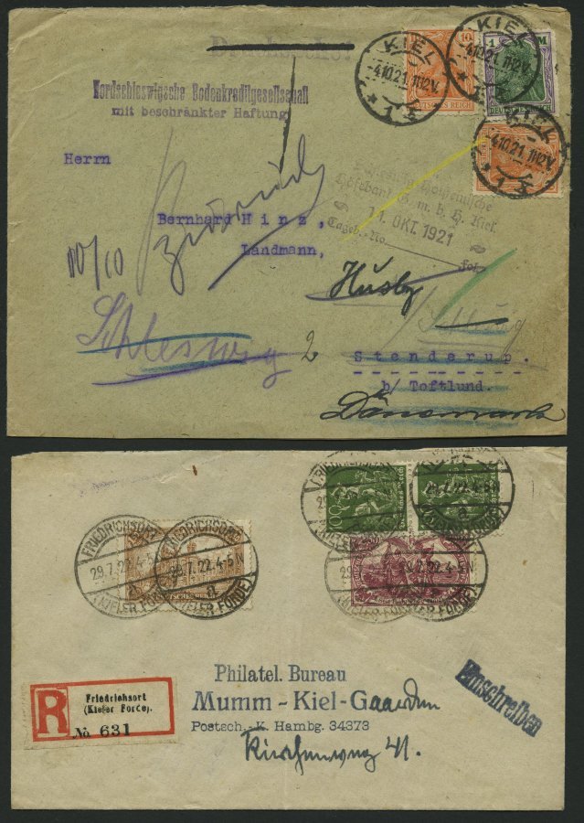 LOTS 1878-1923, Interessante Partie Von 22 Belegen Mit Kieler-Stempeln, Einige Bessere, Etwas Unterschiedlich, Besichtig - Used Stamps