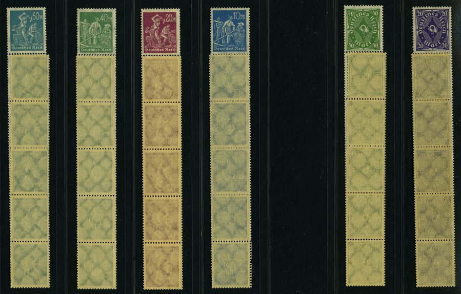 LOTS **, 28 Verschiedene Elferstreifen Aus Mi.Nr. 159-272, Meist Pracht, Mi. 680.- - Used Stamps