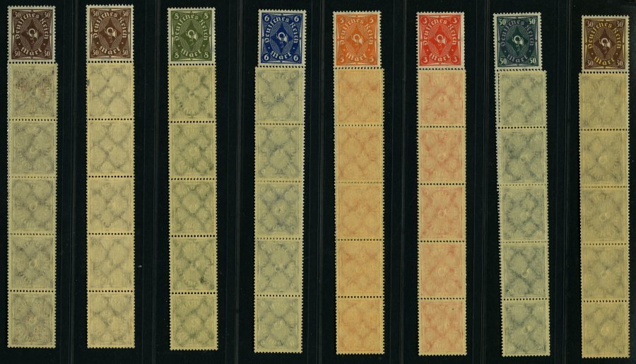 LOTS **, 28 Verschiedene Elferstreifen Aus Mi.Nr. 159-272, Meist Pracht, Mi. 680.- - Used Stamps