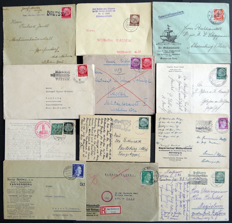 LOTS 1923-45, Partie Von 180 Belegen, Meist Einfache Bedarfspost, Fundgrube, Etwas Unterschiedlich, Besichtigen! - Used Stamps