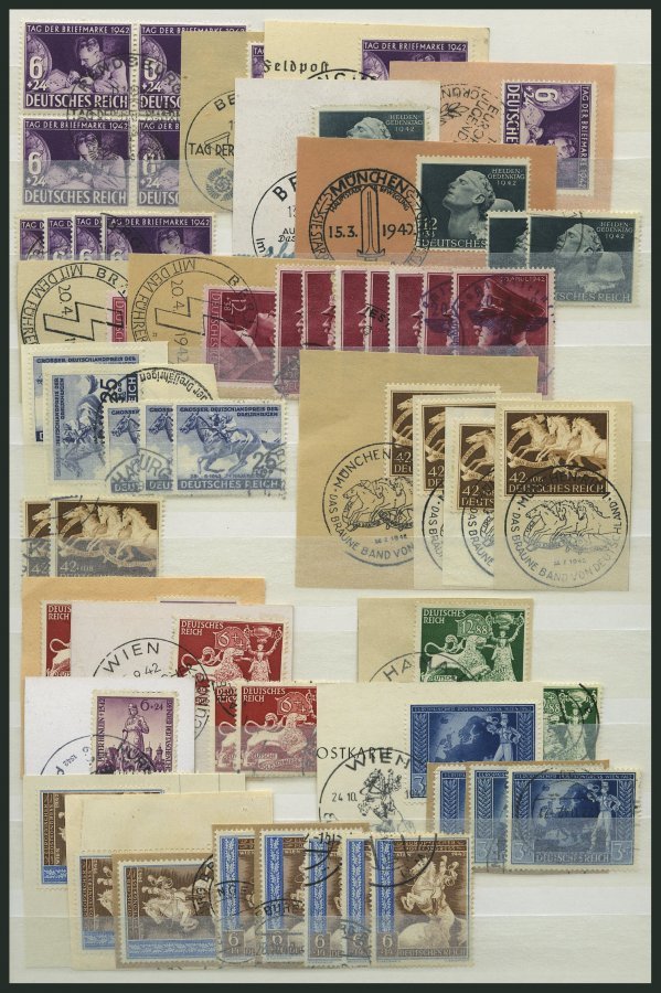 LOTS O,BrfStk , 1933-44, Saubere Dublettenpartie Mit Mittleren Und Besseren Werten, Feinst/Pracht, Mi. über 2600.- - Used Stamps