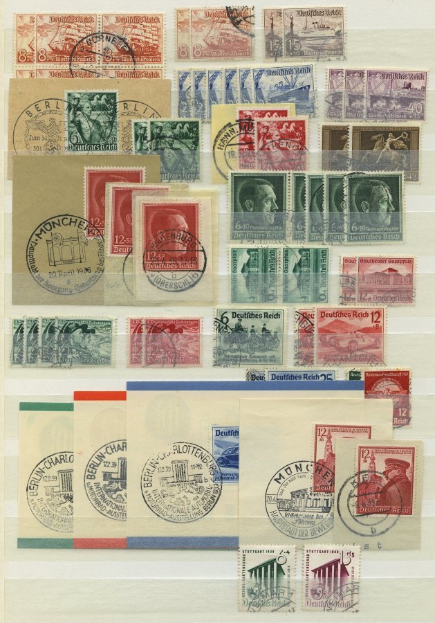 LOTS O,BrfStk , 1933-44, Saubere Dublettenpartie Mit Mittleren Und Besseren Werten, Feinst/Pracht, Mi. über 2600.- - Usados