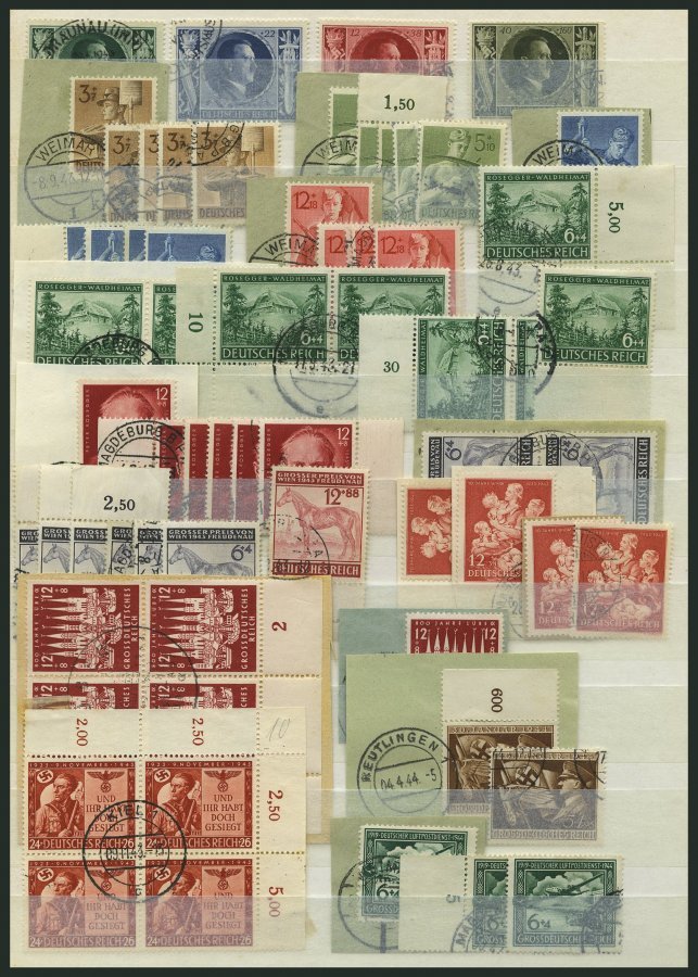 LOTS O,BrfStk , 1933-44, Saubere Dublettenpartie Mit Mittleren Und Besseren Werten, Feinst/Pracht, Mi. über 2600.- - Usati