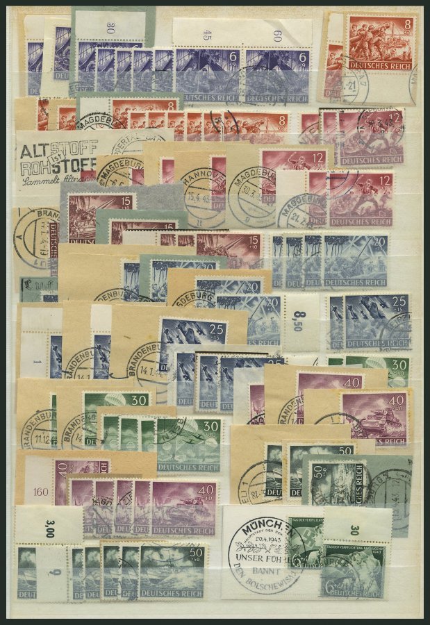 LOTS o,BrfStk , 1933-44, saubere Dublettenpartie mit mittleren und besseren Werten, feinst/Pracht, Mi. über 2600.-