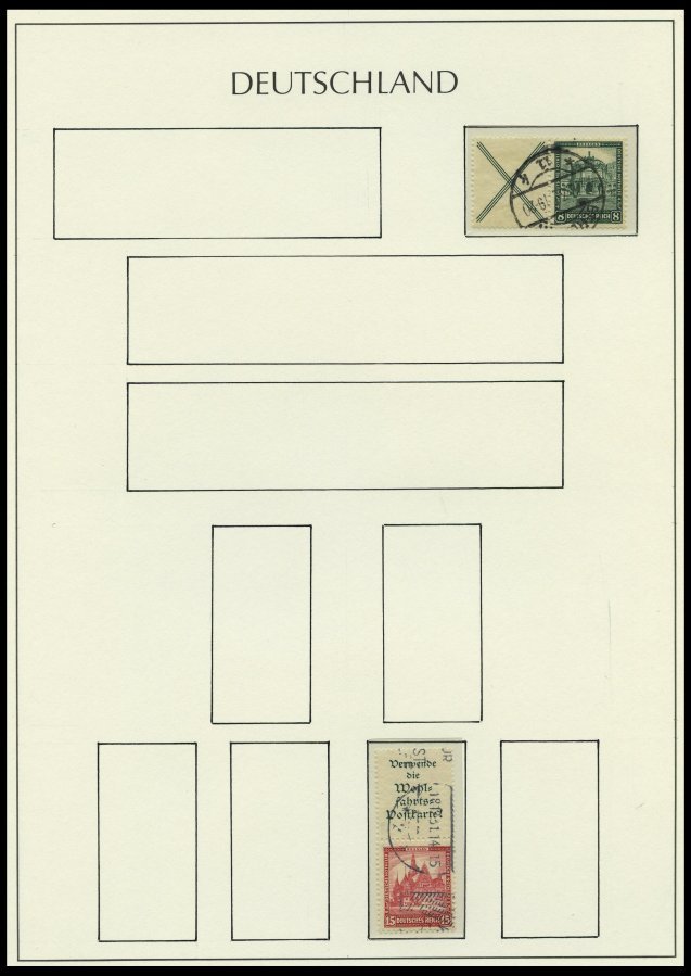 ZUSAMMENDRUCKE a. W 5-KZ 19 o, 1921-33, gestempelte Partie verschiedener Zusammendrucke auf Leuchtturmseiten, mit einige