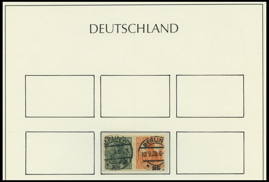 ZUSAMMENDRUCKE a. W 5-KZ 19 o, 1921-33, gestempelte Partie verschiedener Zusammendrucke auf Leuchtturmseiten, mit einige