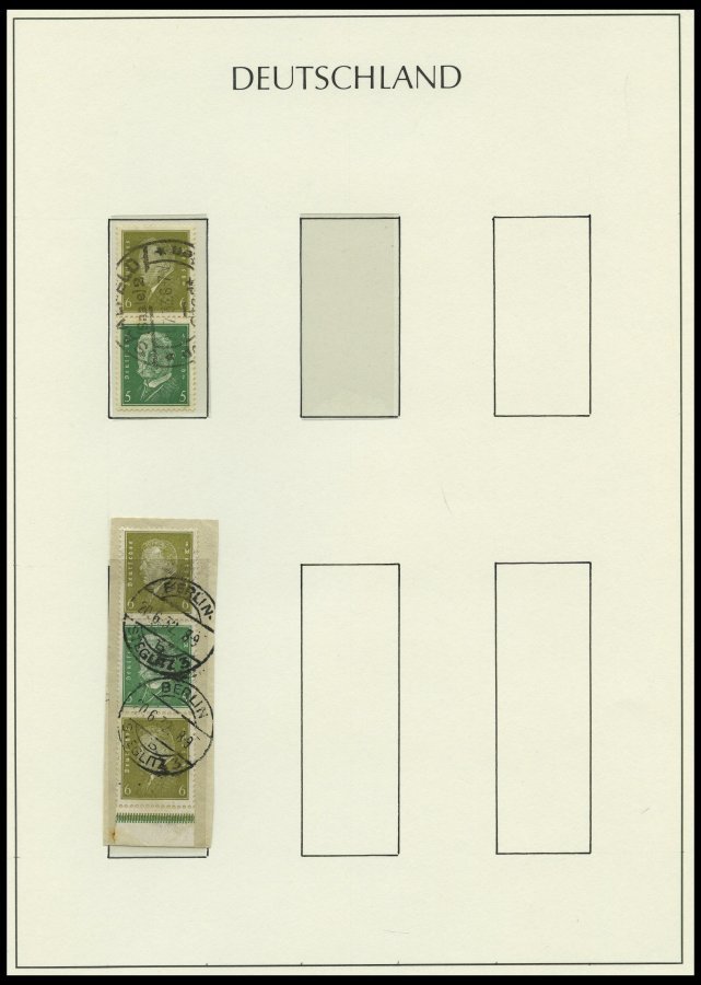 ZUSAMMENDRUCKE a. W 5-KZ 19 o, 1921-33, gestempelte Partie verschiedener Zusammendrucke auf Leuchtturmseiten, mit einige