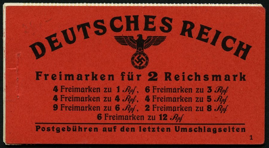 ZUSAMMENDRUCKE MH 49.1 **, 1941, Markenheftchen Hitler, Ohne Klammer, Feinst, Mi. 200.- - Se-Tenant