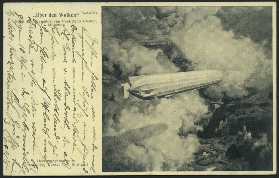 ZEPPELINPOST 2II BRIEF, 2.8.1911, Luftschiff Schwaben, Fahrt Oos-Frankfurt, Violetter Bordstempel 26. JUN 1911, Handschr - Airmail & Zeppelin