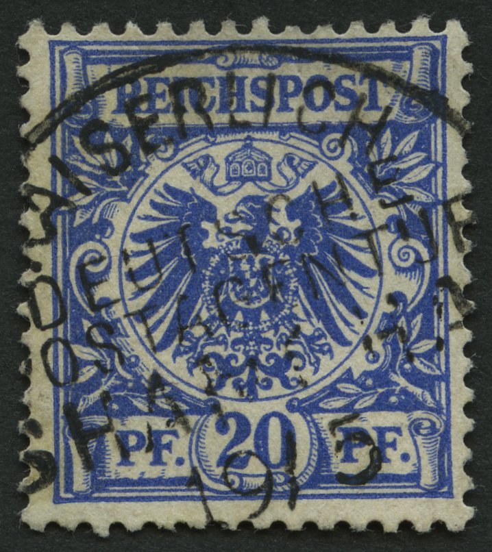 DP CHINA V 48d O, 1893, 20 Pf. Violettultramarin, Stempel KDPAG SHANGHAI, Pracht, Gepr. Bothe - China (oficinas)